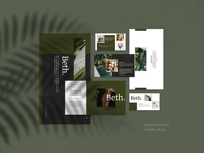 BETH Powerpoint Template art beth deck decoration elegant fashion google slide green keynote model pitch powerpoint ppt pptx presentation presentation layout simple slide template tropical