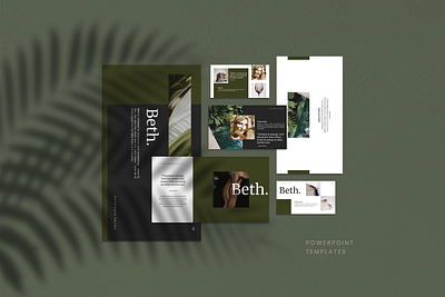 BETH Powerpoint Template art beth deck decoration elegant fashion google slide green keynote model pitch powerpoint ppt pptx presentation presentation layout simple slide template tropical