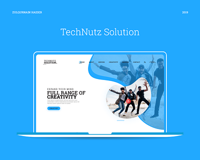Webpage (Technutz Solution) UI/UX Design adobe app creative design design logo minimal minimal design modern photoshop ui ui ux ui ux design ux web webdesign webpage website website design