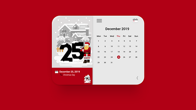 Merry Christmas calendar christmas santa uidesign uxdesign