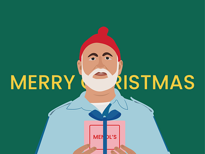 Merry Christmas christmas design flat gift happy holidays holidays holliday illustration life aquatic merry merry christmas merry xmas merrychristmas santa santa claus santaclaus steve zissou the grand budapest hotel vector wesanderson