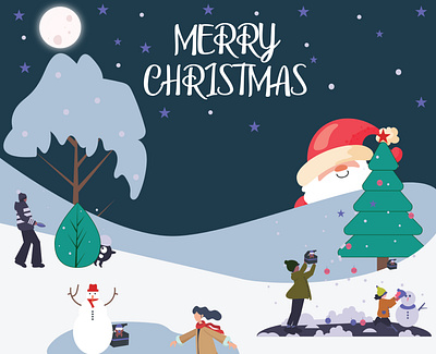 Happy Christmas ! design illustration minimal typography vector