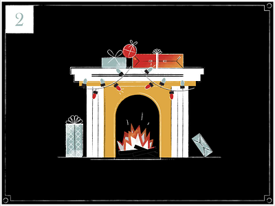 Christmas Countdown | 2 advent advent calendar animation christmas christmas card christmas eve countdown fire fireplace gifts happy holidays illustration merry christmas midcentury minimal motion graphics motiondesign retro texture vintage