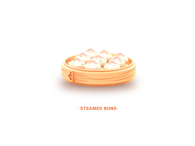 steamed buns design icon illustration ui