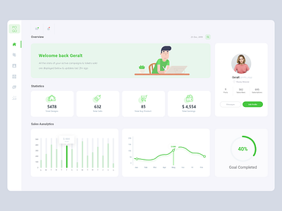 Pogo Dashboard branding dashboard dashboard app dashboard design dashboard ui design flat illustration redesign ui vector