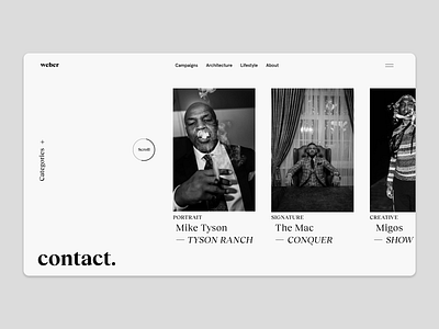 Photography portfolio clean homepage landing page minimalist photographer photography portfolio typography ui ux web design website