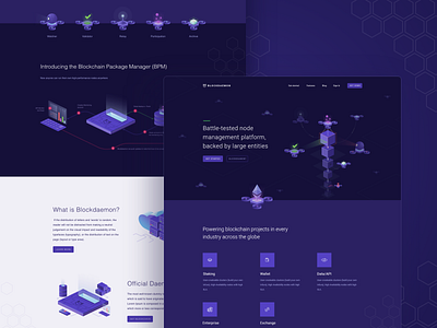 Blockdaemon Landing page ai blockchain brand design drone geometry icon illustration logo ui ux web