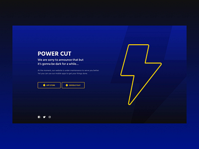 Maintenance blue concept dark design energy gradient lightning maintenance ui website