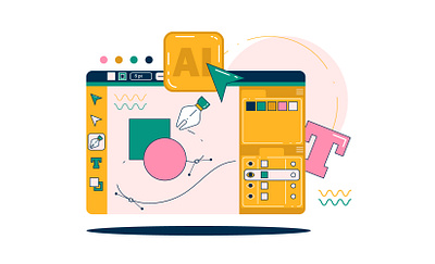Adobe Illustrator workspace adobe adobe illustrator business color pallete computer freelance freelance illustrator icon icon design illustration illustrator icon illustrator interface pen tool tool tool icon vector vector icon vector illustration workspace