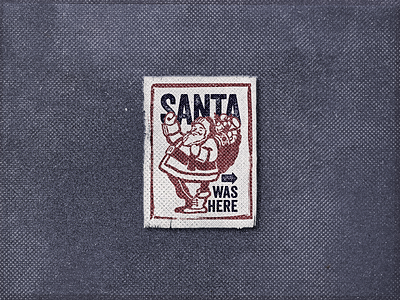 Santa was here ... grungy lettering type typo typography vector graphic vintage