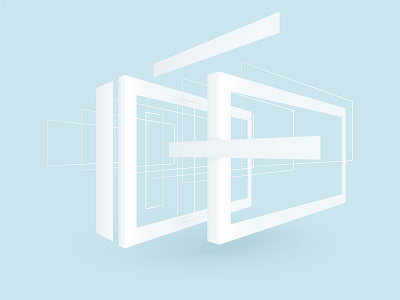 Abstract forms abstract form frame geometic illustration minimal minimalism rectangle vector window