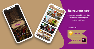 Restaurant App complete app app design design mockup ui ui design ux ux design vector