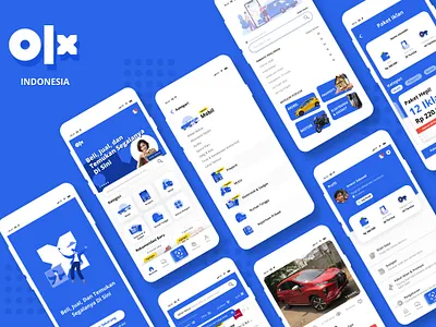 OLX Indonesia App blue mobile app olx redesign concept ui ui design uiux
