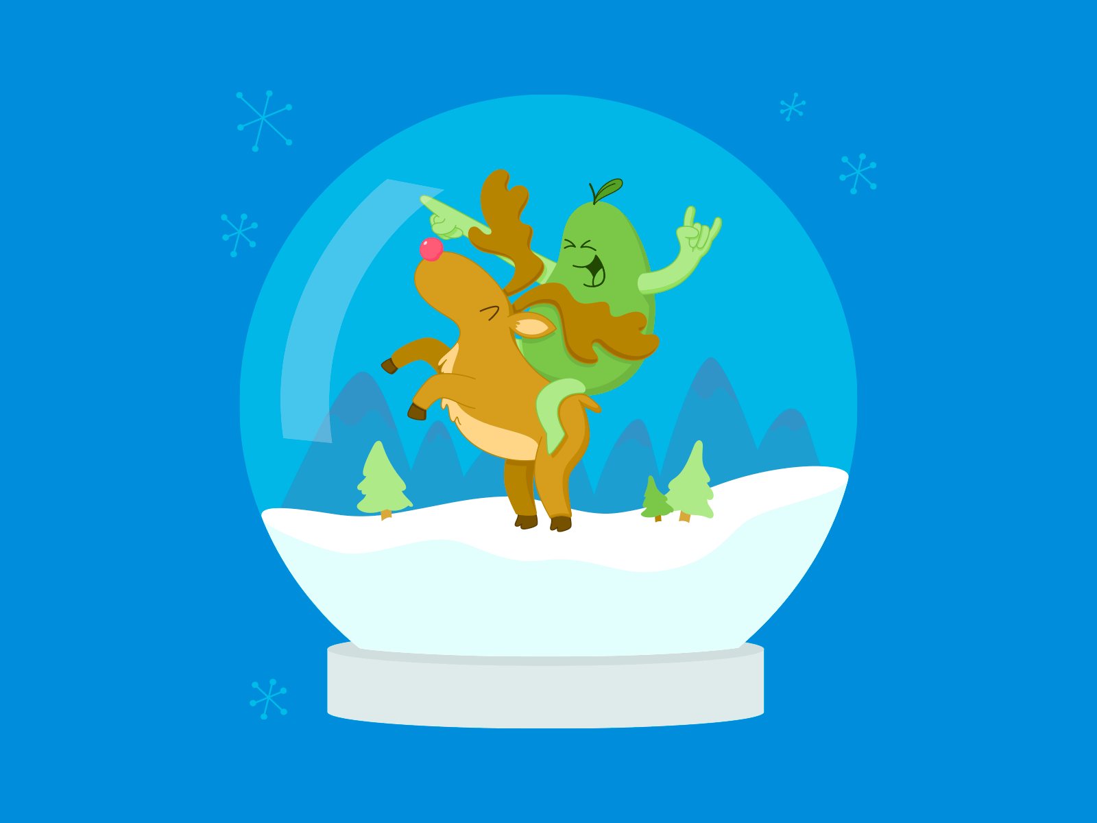 Merry Christmas! animation branding characterdesign christmas christmastree creative design design graphicdesign illustration klaus merry xmas merrychristmas mountains reno rudolph santa claus snow snowball vector white