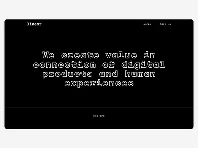 Linear Agency Homepage agency website animation branding clean design gif homepage loader logo portfolio page typography ui ux