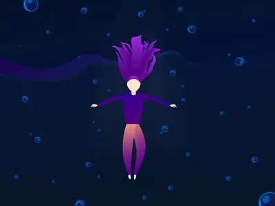 Water dreaming artwork character design dreaming dreams girl girl character graphic design illustraion illustration art illustrator water