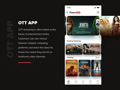 OTT App actors creative ui design design app designs latest movie mobile app movie movie download online movie player ui ui ui ux uidesign uiux video app video player video streaming apps watchtv