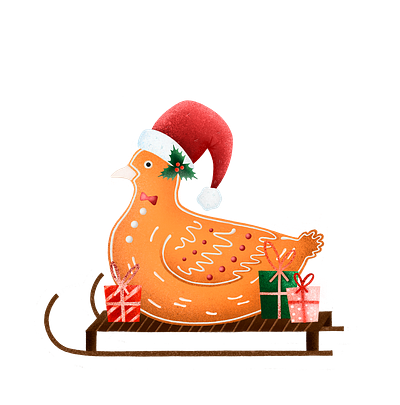 Chicken Merry Christmas illustration for children child children children book illustration childrens illustration for kids illustraion illustration art illustrator israel israel illustrator