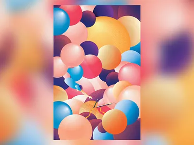 inspiration theory blur character circle colorful colors creative gradients grain graphic design illustraion pallete radial rounded shapes