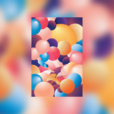 inspiration theory blur character circle colorful colors creative gradients grain graphic design illustraion pallete radial rounded shapes