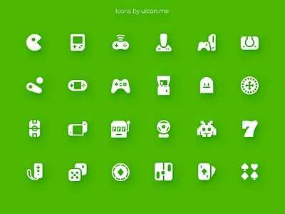 Videogames Icon Set casino design entertainment flat games icon icon design icon designs icon set iconography icons icons set illustration slots ui vector video videogames