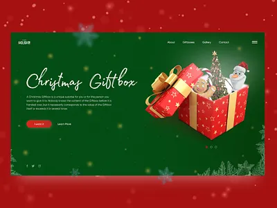 Christmas giftbox UI concept christmas design gift gift box homepage interface landing page ui user ux web webdesign