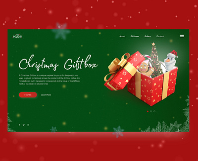 Christmas giftbox UI concept christmas design gift gift box homepage interface landing page ui user ux web webdesign