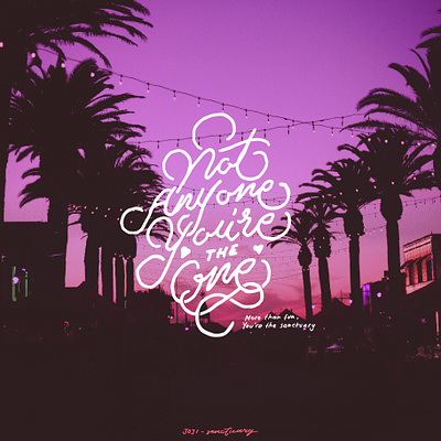 JOJI - SANCTUARY / handlettering daily post design handlettering lettering typography vector art