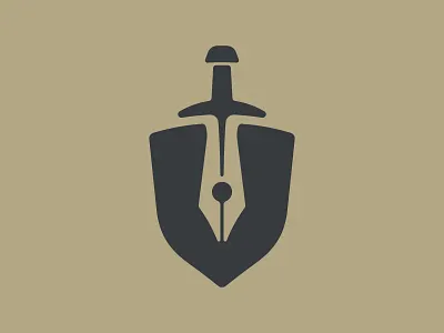 Publishing Blazon 📌 Logo for Sale author coat of arms copyright crest critic fountain pen heraldic heraldry history lawyer logo pen pencil protection publisher screenwriter shield sing sword writer