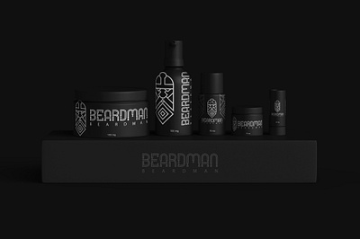 Brnding & package design for Beardman black brand branding cosmetics creative identity identity branding illustration logo logo a day logodesign logodesigner logotyp logotype mans cave noshave packagedesign packaging design pckage premium design