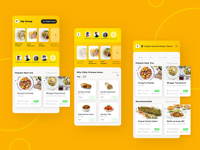 Food ordering app andriod app app design application clean colorful food fresh santyuiux ui ux