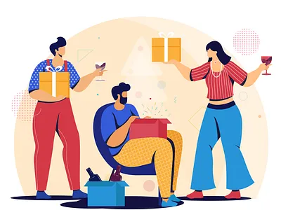 Chrishmas celebration character design concept design flat vector girl illustration vector