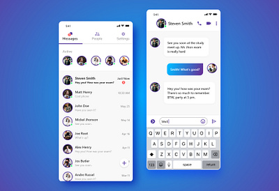 Messenger App app app design creative design design messenger messenger app mobile app ui mobile design ui ui design ui ux uiux user interface