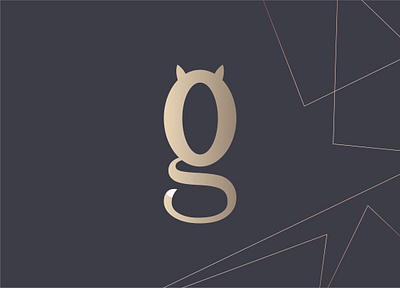 Golden Cat brand branding design cat golden graphic design illustration letter g logo logo design