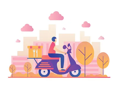 Food Delivery Vector Illustration design graphics illustration vector