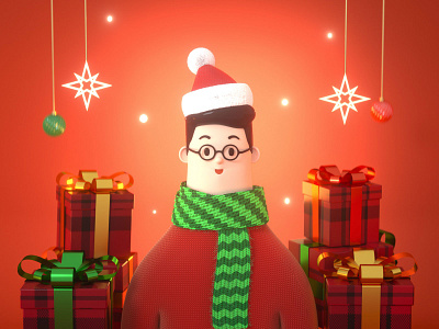 Merry Christmas 3d cinema4d design illustration octane photoshop shanghai