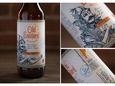 Old Bastard Brewing Co. Saison beer branding beer label beer label design craftbeer illustration package design