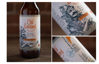 Old Bastard Brewing Co. Saison beer branding beer label beer label design craftbeer illustration package design