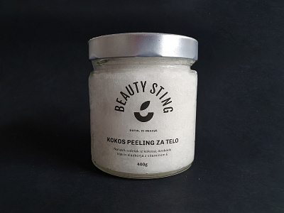 Beauty Sting - Coconut peeling package cosmetics graphic design jar package retro typogaphy