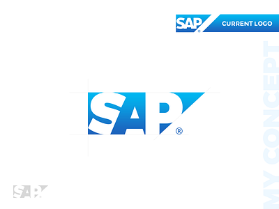 SAP Logo Concept branding design negativespace sap