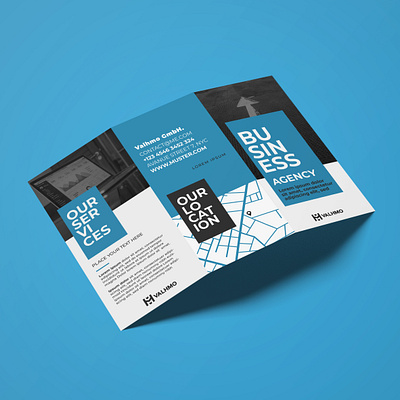 Brochure Design Blue brochure brochure design creative creativity design designer flyer flyer design graphic design minimal modern trifold brochure typography