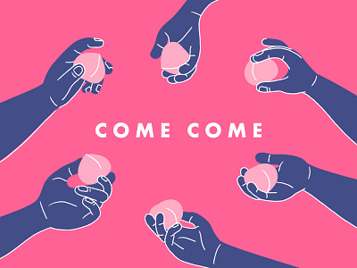 come come artwork colors design illustration illustrator mood peach pink vector