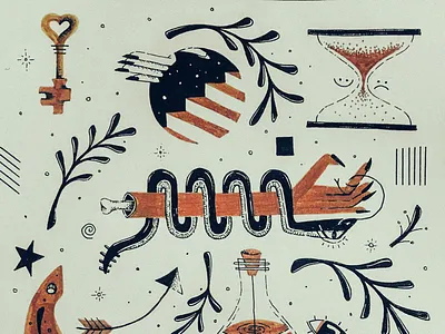 sketch book handdone illustration texture