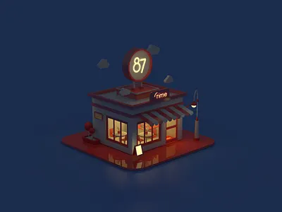 87time store - night cinema 4d
