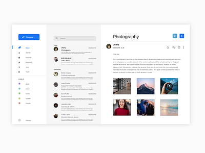 Mail Design adobexd concept design desktop mail ui