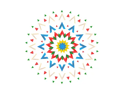 Holiday cheer 2d flat pattern shapes triangles vector