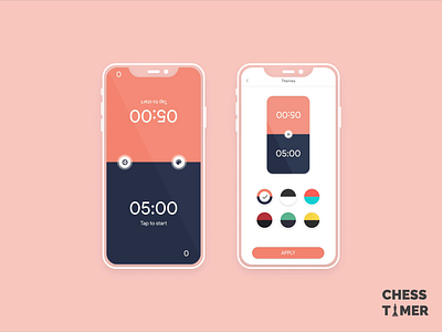 Chess Timer - Themes screen animation app application application design chess design mobile mobile app design timer ui ux