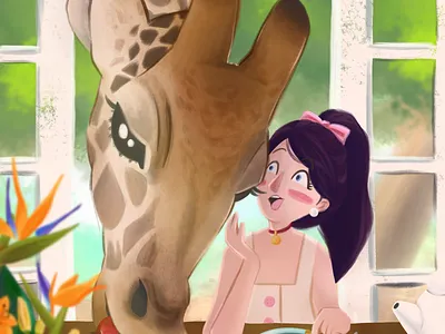 Giraffe Manor africa animal childrens book childrens illustration giraffe illustration travel