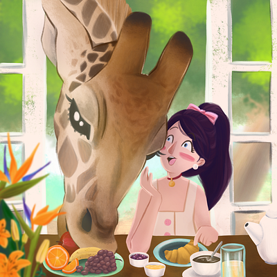 Giraffe Manor africa animal childrens book childrens illustration giraffe illustration travel