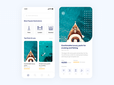 Yacht Booking booking clean ui concept design interface minimal modern design search ui ui design user experience user inteface user inteface design ux yacht yacht club yachting yachts